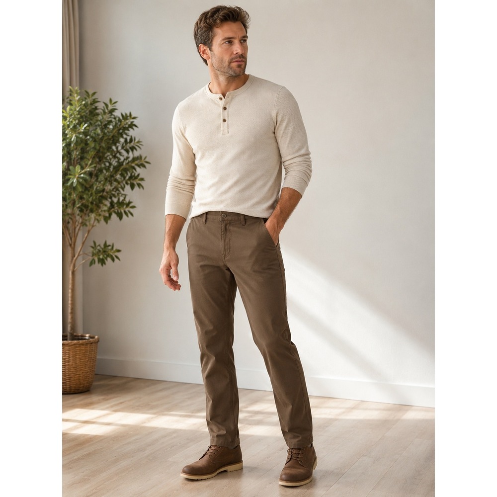 Weatherproof Vintage Mens Straight Fit Stretch Pants Brown 38x34 Nylon Blend